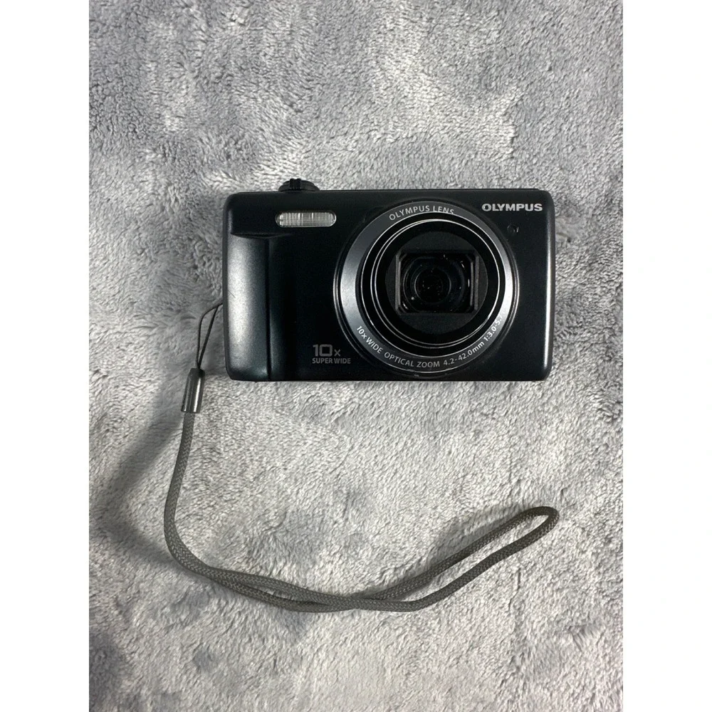 Olympus VR-350 Black 16MP Digital Camera 10x Optical Zoom Bundle with Box Case